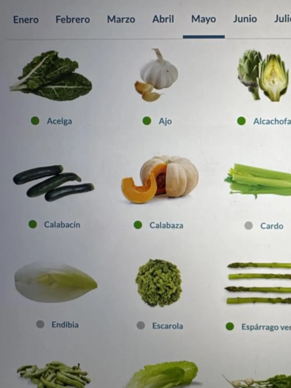 Haz un calenadario de fruita y verddura de temporada 3 Comunidad